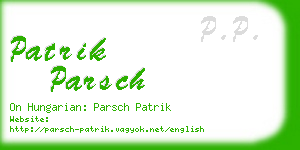 patrik parsch business card